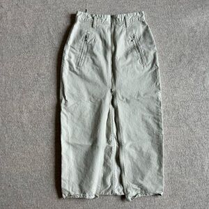 MAC woman denim / jean khaki long maxi high waisted skirt with zipper